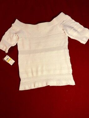 Maison Jules White Sweater Top - Size M - NWT